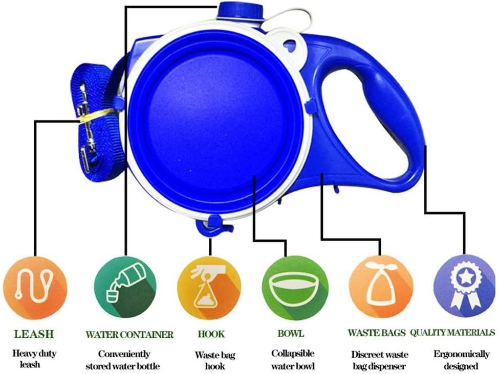 Chống trượt 16ft cho chó Leash Chai nước Bát phụ kiện cho thú cưng