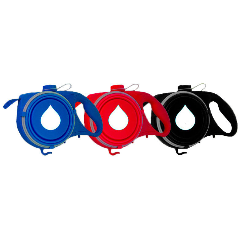 Nylon Pet Leash Dogs Chai nước du lịch có túi đựng chất thải