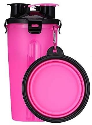 Máy rút chai nước di động ngoài trời 350ml cho thú cưng với 2 bát silicone có thể thu gọn