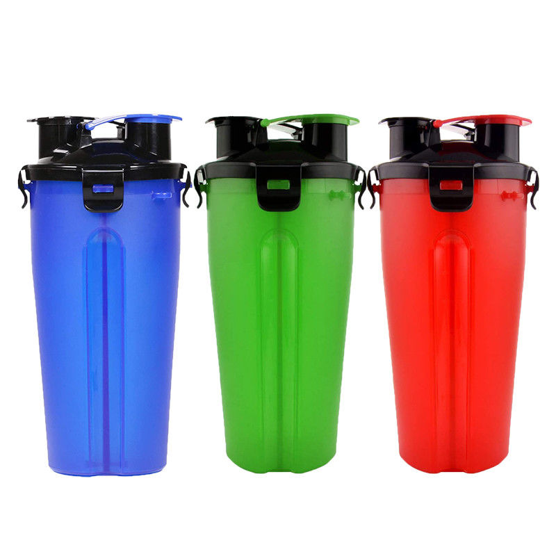 Du lịch xách tay 2 trong 1 Bình nước cho chó 12oz cho vật nuôi Thức ăn và nước ngoài trời