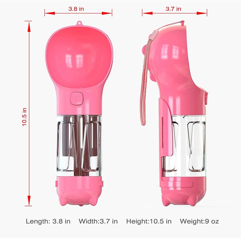 300ML Du lịch 2 trong 1 Bình đựng nước cho chó Di động với nút khóa