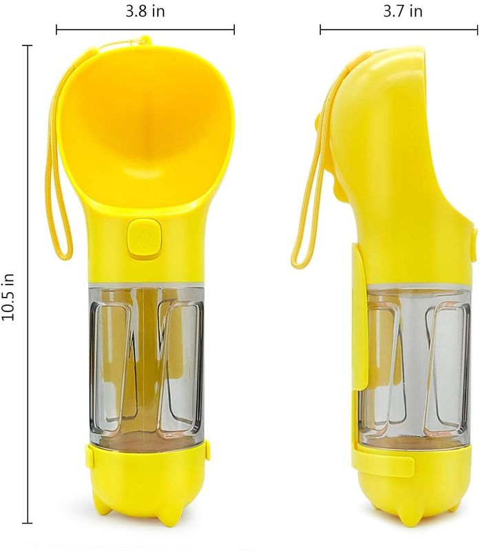 Bình uống nước di động cho chó 300ML Giá đỡ túi đựng chất thải