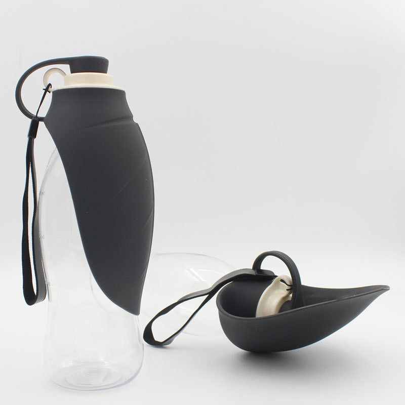 580ml Lá chai silicone có thể gập lại cho chó Chai nước cho chó uống để đi bộ đường dài