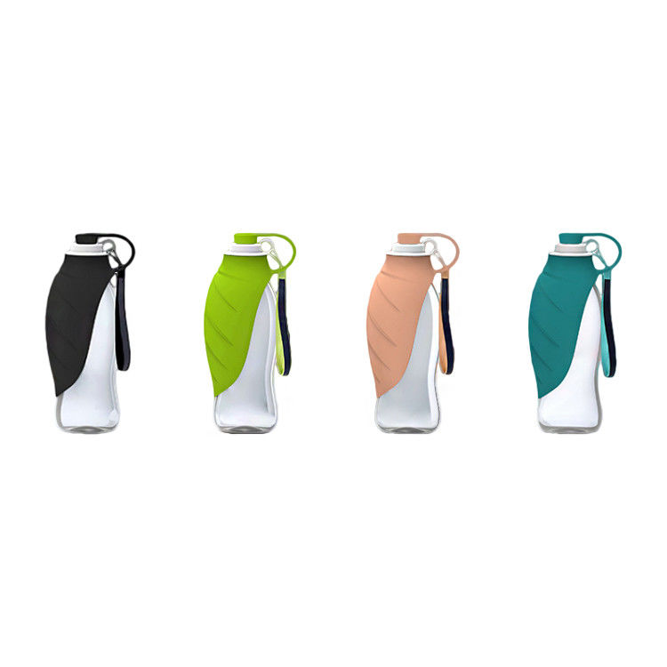 580ml Lá chai silicone có thể gập lại cho chó Chai nước cho chó uống để đi bộ đường dài
