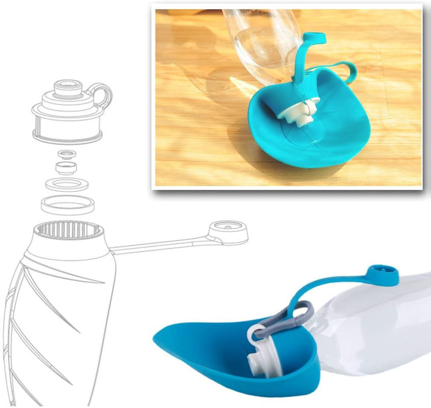 Bình nước cho chó silicone có thể thu gọn lại Hình dạng lá thân thiện với môi trường