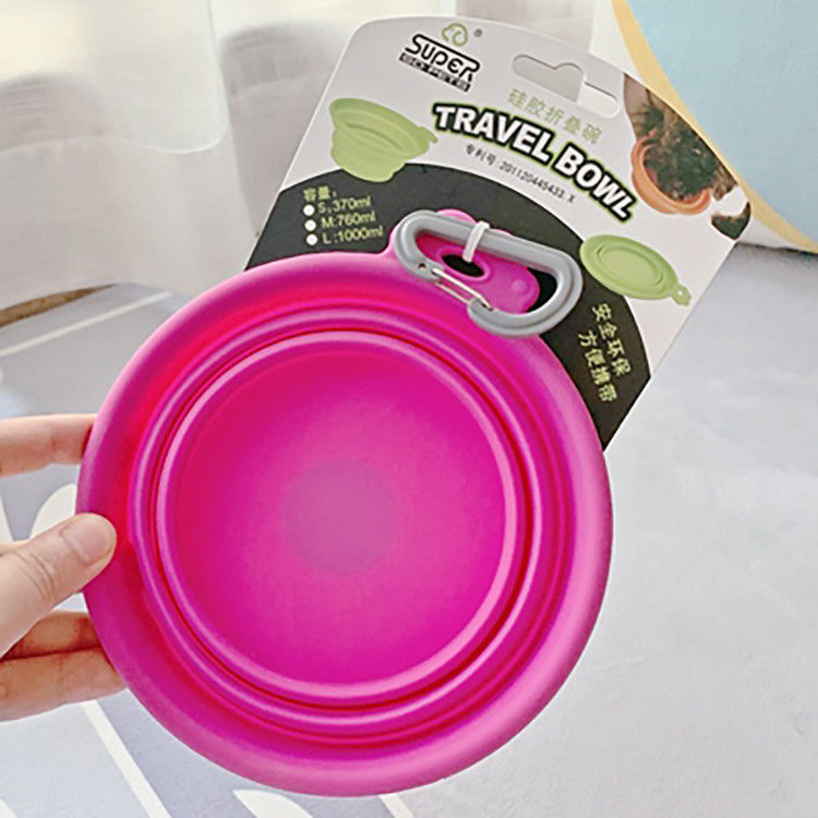 365ml 685ml Bình nước cho chó có thể gập lại bằng silicone cho các hoạt động ngoài trời