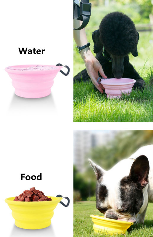 Bát nước du lịch silicone ngoài trời cho chó Thức ăn cho chó mèo và bát nước