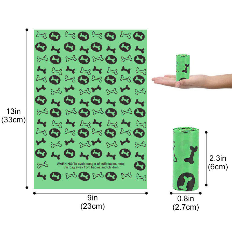 Chặn mùi và EPI &amp; PE Túi đựng chất thải cho chó Biobag Thân thiện với môi trường 21 cuộn trong một hộp