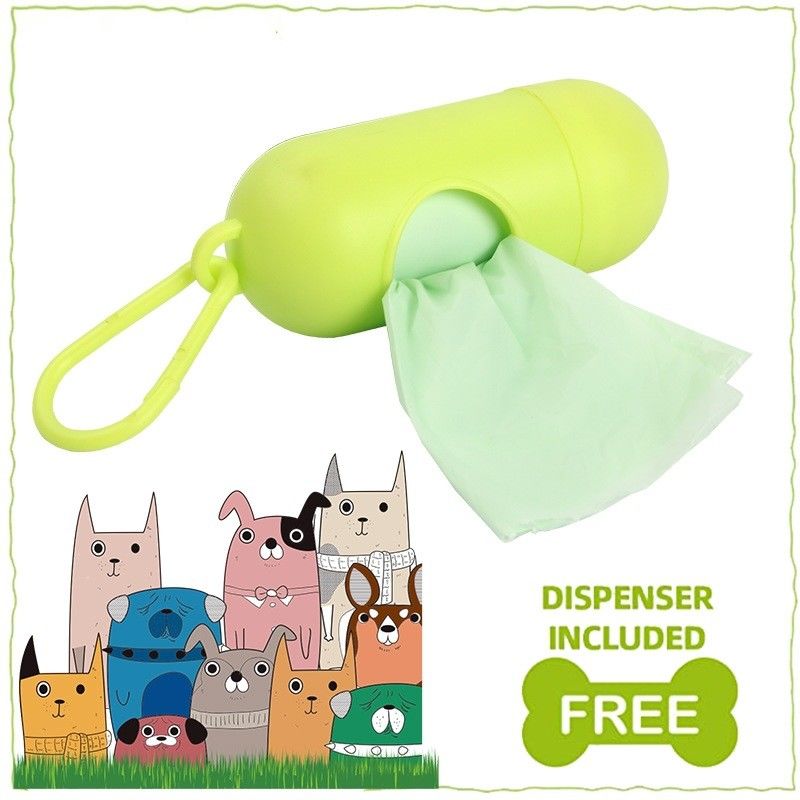 Bằng chứng rò rỉ Túi chất thải chó có thể phân hủy sinh học có dụng cụ phân hủy cho Doggie