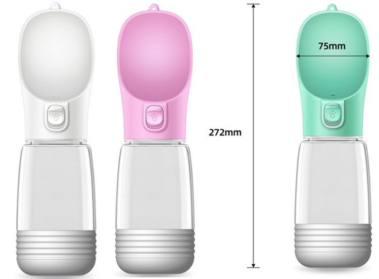 Thức ăn 150g Feeder 2 trong 1 Chai nước cho chó Con chó con Du lịch Chai nước 350ml