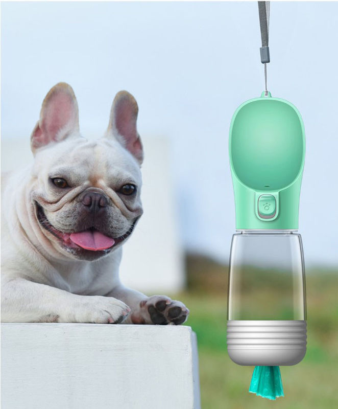 Hallupets Poop Bag Holder Dogs Travel Chai nước cho chó đi bộ đường dài 350ml