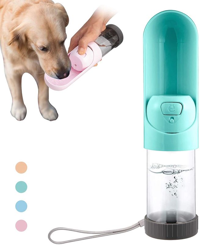 Có thể thu gọn chai nước cho chó cưng di động để đi dạo ngoài trời