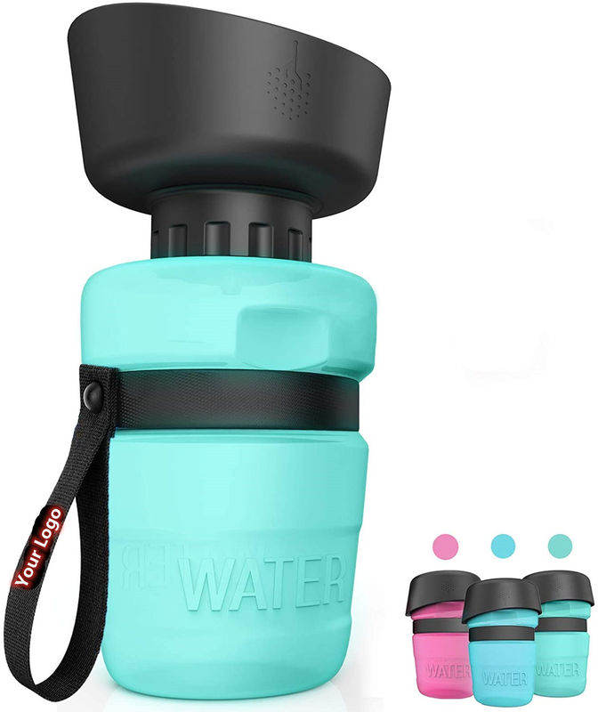 520ml HDPE Silicone Pet Chai nước chống rò rỉ Chai nước cho chó