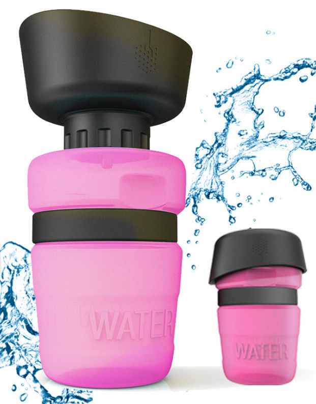 520ml HDPE Silicone Pet Chai nước chống rò rỉ Chai nước cho chó
