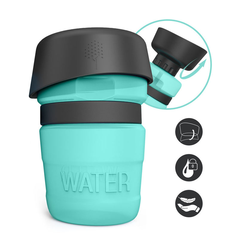 520ml HDPE Silicone Pet Chai nước chống rò rỉ Chai nước cho chó