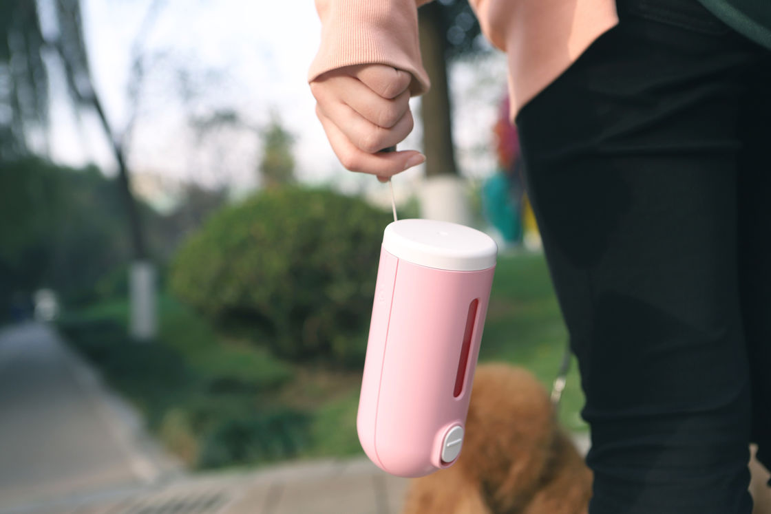 Màu hồng có thể gập lại chai nước cho chó Máy rút nước Con chó nhỏ Mini Di động cho vật nuôi Ấm đun nước