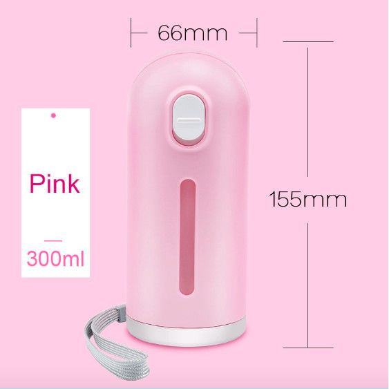 Màu hồng có thể gập lại chai nước cho chó Máy rút nước Con chó nhỏ Mini Di động cho vật nuôi Ấm đun nước
