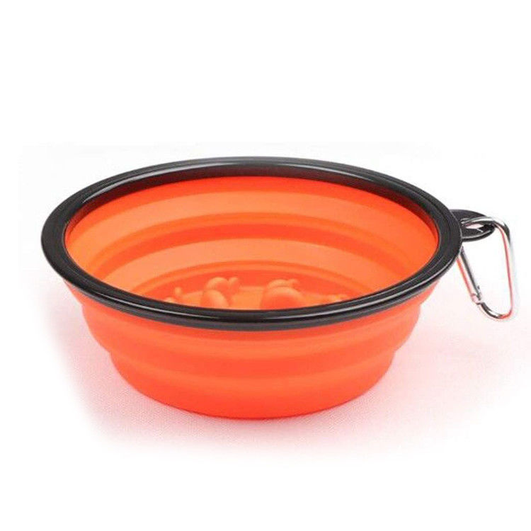 Thức ăn chậm cho chó lớn Bát có thể gập lại 4 cốc 35oz BPA Bát nước cho chó gấp gọn miễn phí