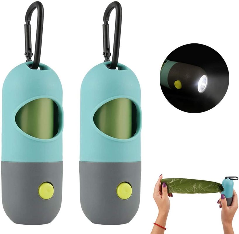 Hình dạng viên thuốc Đèn pin LED Pet Poop Dog Máy phân phối túi đựng chất thải
