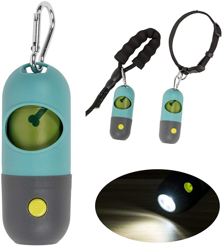 Hình dạng viên thuốc Đèn pin LED Pet Poop Dog Máy phân phối túi đựng chất thải