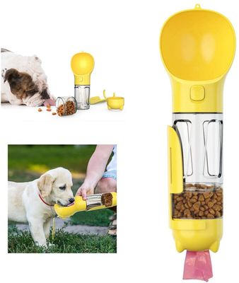 Đa chức năng 2 trong 1 cho chó Chai nước di động cho chó con với hộp thực phẩm Xẻng túi đựng rác