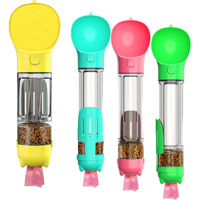 Tô đựng nước cho vật nuôi di động 500ml 2 trong 1 với hộp đựng thức ăn và túi đựng thức ăn